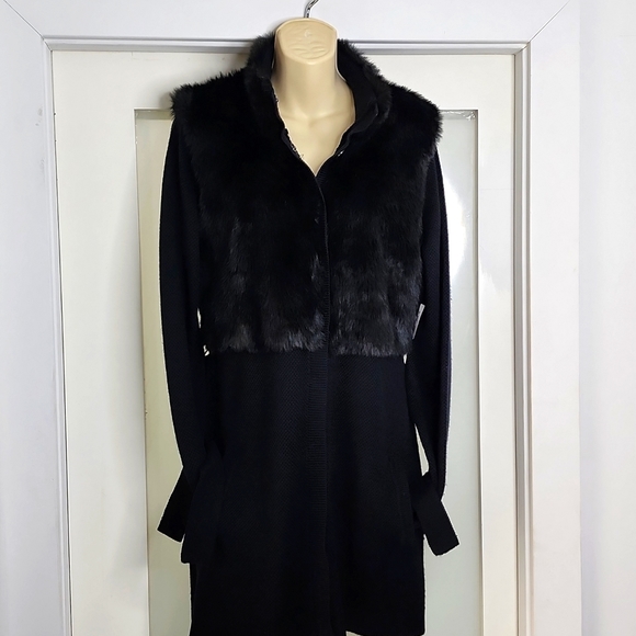 Elie Tahari Jackets & Blazers - ELI TAHARI, "MIDORI SWEATHER" JACKET, BLACK, MEDIUM